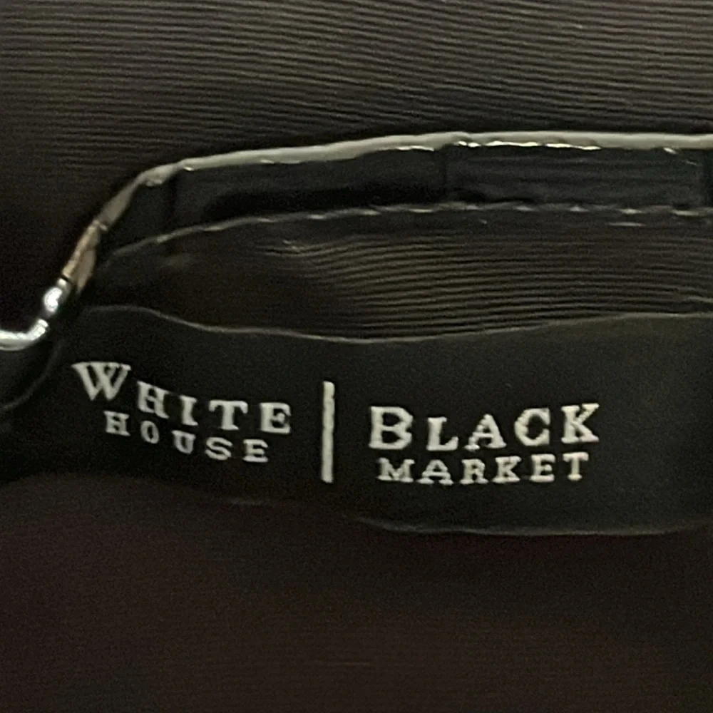 White House Black Market black snakeskin mini hard case clutch - Picture 6 of 6